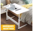 Rhein Beleuchtung Beistelltisch Laptoptisch höhenverstellbar, mobiler Schreibtisch, Sofatisch Bild 1