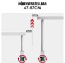 Rhein Beleuchtung Beistelltisch Laptoptisch höhenverstellbar, mobiler Schreibtisch, Sofatisch Bild 5