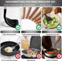 Rhein Beleuchtung 43-tlg. Silikon Kochbesteck-Set mit Holzgriff Schwarz Bild 4