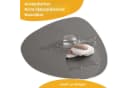 Rhein Beleuchtung Platzset Tischsets Leder Grau/Gelb 4er-Set Bild 5