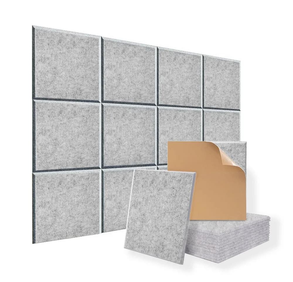 YMQHBS Akustikplatte Selbstklebend Grau 30x30 cm - Bild 2