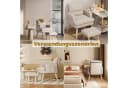 PFCTART Relaxsessel mit Hocker 2-teilig Beige Baumwoll-Leinen Bild 1