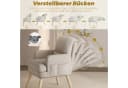 PFCTART Relaxsessel mit Hocker 2-teilig Beige Baumwoll-Leinen Bild 3