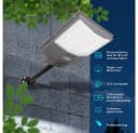 Rhein Beleuchtung LED Solarleuchte 1000W Solarlampen für Außen – Solar Strahler Außen mit Fernbedienung, Für Wand, Parkplatz, Garten Straße – inkl. Mast Montageset, LED fest integriert, Bewegungsmelder, Timer & 240° Lichtwinkel – 6500K kaltweiß, IP67 Bild 1