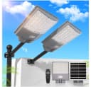 Rhein Beleuchtung LED Solarleuchte 1000W Solarlampen für Außen – Solar Strahler Außen mit Fernbedienung, Für Wand, Parkplatz, Garten Straße – inkl. Mast Montageset, LED fest integriert, Bewegungsmelder, Timer & 240° Lichtwinkel – 6500K kaltweiß, IP67 Bild 2