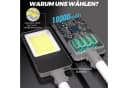 Rhein Beleuchtung LED Solarleuchte 1000W Solarlampen für Außen mit Bewegungsmelder & Fernbedienung, Solarlampen für außen, wetterfest, LED fest integriert, Kaltweiß, 6500K kaltweiß, IP67 – solar Strahler außen mit 1022 LEDs Bild 3