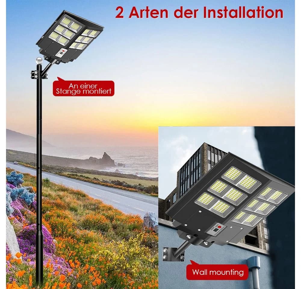Rhein Beleuchtung LED Solarleuchte Außen mit Bewegungsmelder & Fernbedienung - Bild 3
