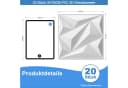 PFCTART 3D Wandpaneel Diamant Design PVC Weiß Bild 3