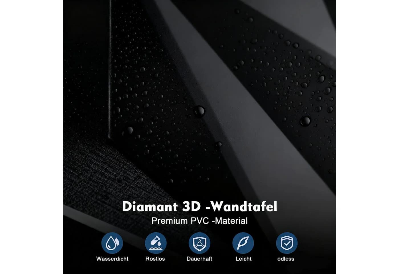 PFCTART 3D Wandpaneel Diamant Design PVC 30x30 cm