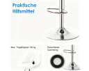 PFCTART Barhocker Set 2 St. Weiß Kunstleder höhenverstellbar Bild 5