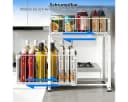 PFCTART Küchenorganizer-Set Metall Organizer für Küchenschrank – 2 Ebenen, Unterspüle, Höhenverstellbar & stabil Bild 3