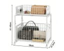 PFCTART Küchenorganizer-Set Metall Organizer für Küchenschrank – 2 Ebenen, Unterspüle, Höhenverstellbar & stabil Bild 4