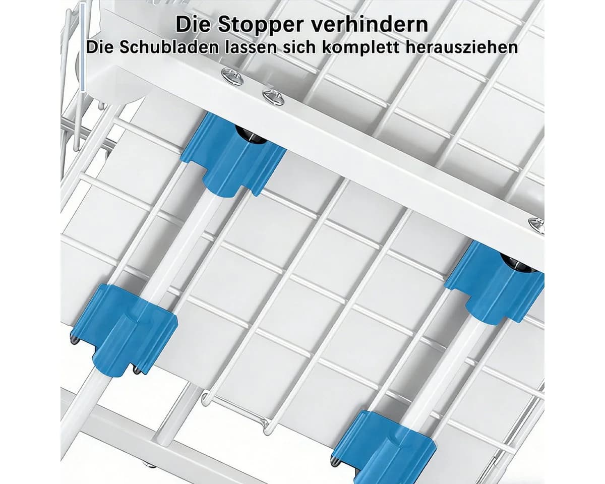 PFCTART Küchenorganizer-Set Metall Organizer für Küchenschrank – 2 Ebenen, Unterspüle, Höhenverstellbar & stabil - Bild 5