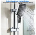 PFCTART Handbrause Hochdruck-Duschkopf mit sieben Sprühmodi Silber Bild 5