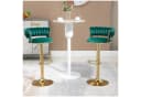 PFCTART Barhocker Samt 2er Set 360° drehbar & höhenverstellbar Gold Bild 2