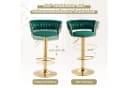 PFCTART Barhocker Samt 2er Set 360° drehbar & höhenverstellbar Gold Bild 5