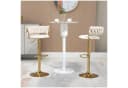 PFCTART Barhocker Samt 2er Set 360° drehbar & höhenverstellbar Gold Bild 2