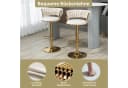 PFCTART Barhocker Samt 2er Set 360° drehbar & höhenverstellbar Gold Bild 3
