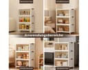 PFCTART Aufbewahrungsbox Faltbar mit Deckel & Rollen Transparent Bild 4