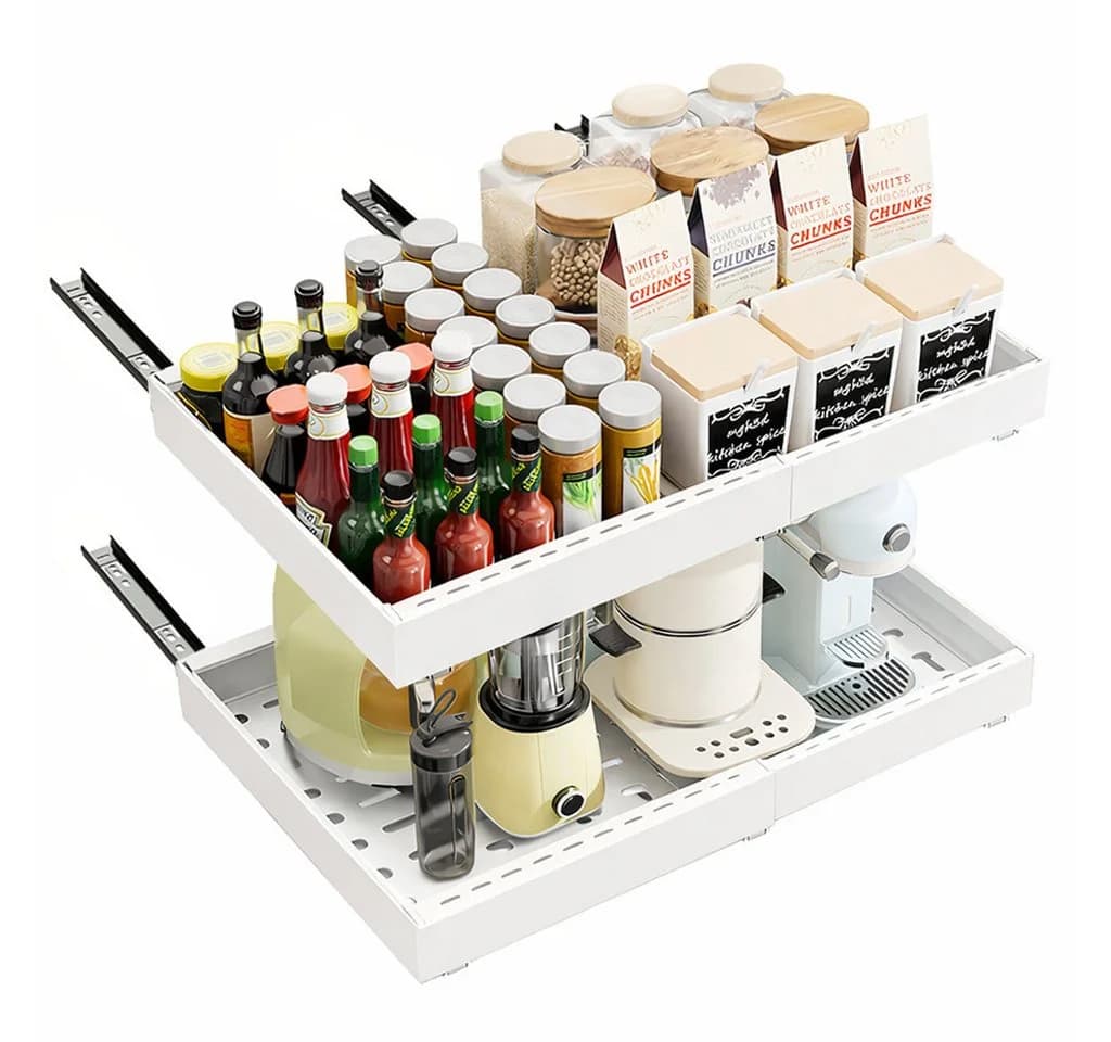 PFCTART Küchenorganizer-Set Teleskopschublade Kohlenstoffstahl - Bild 2