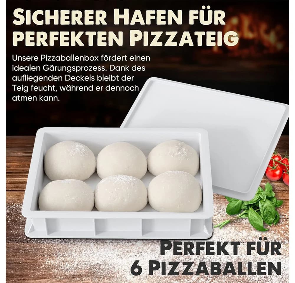 PFCTART Pizzaballenbox Weiß Stapelbar Lebensmittelecht - Bild 3