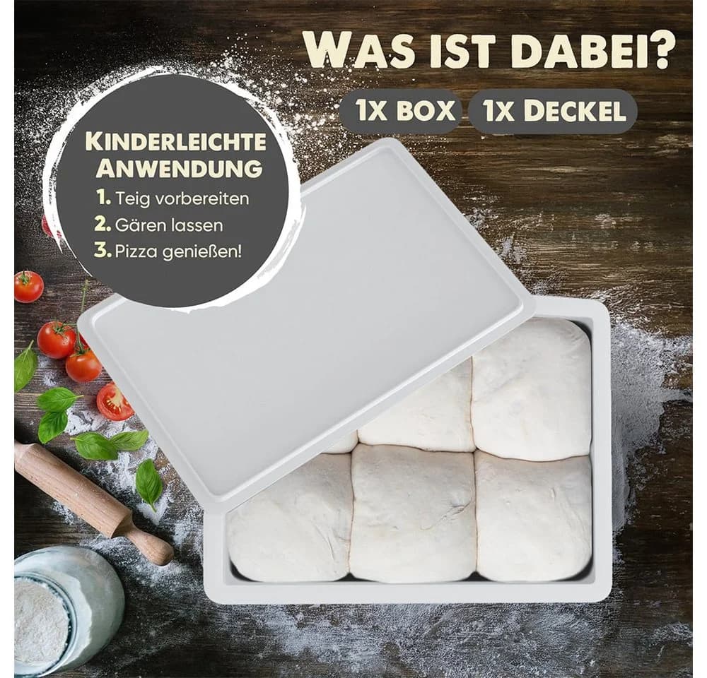 PFCTART Pizzaballenbox Weiß Stapelbar Lebensmittelecht - Bild 5