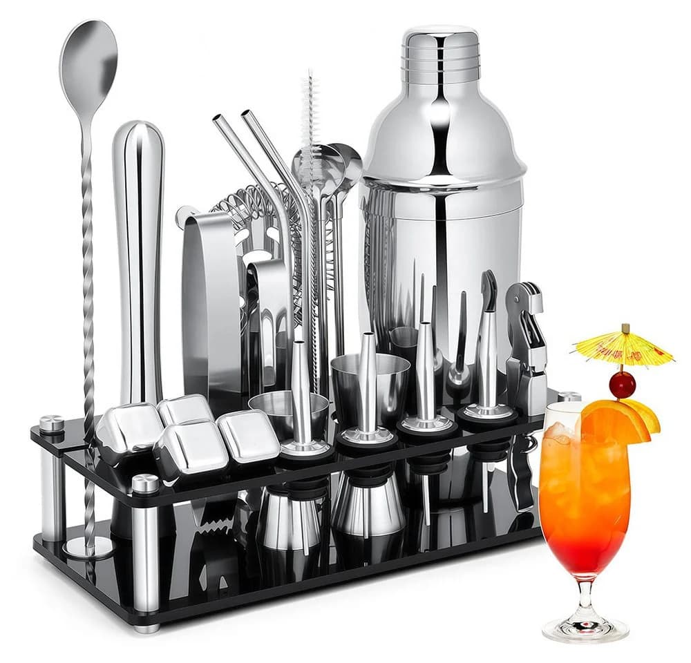 PFCTART Cocktail-Set 23-tlg. mit Acrylständer 750ml Edelstahl - Bild 2