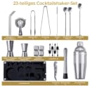 PFCTART Cocktail-Set 23-tlg. mit Acrylständer 750ml Edelstahl Bild 5