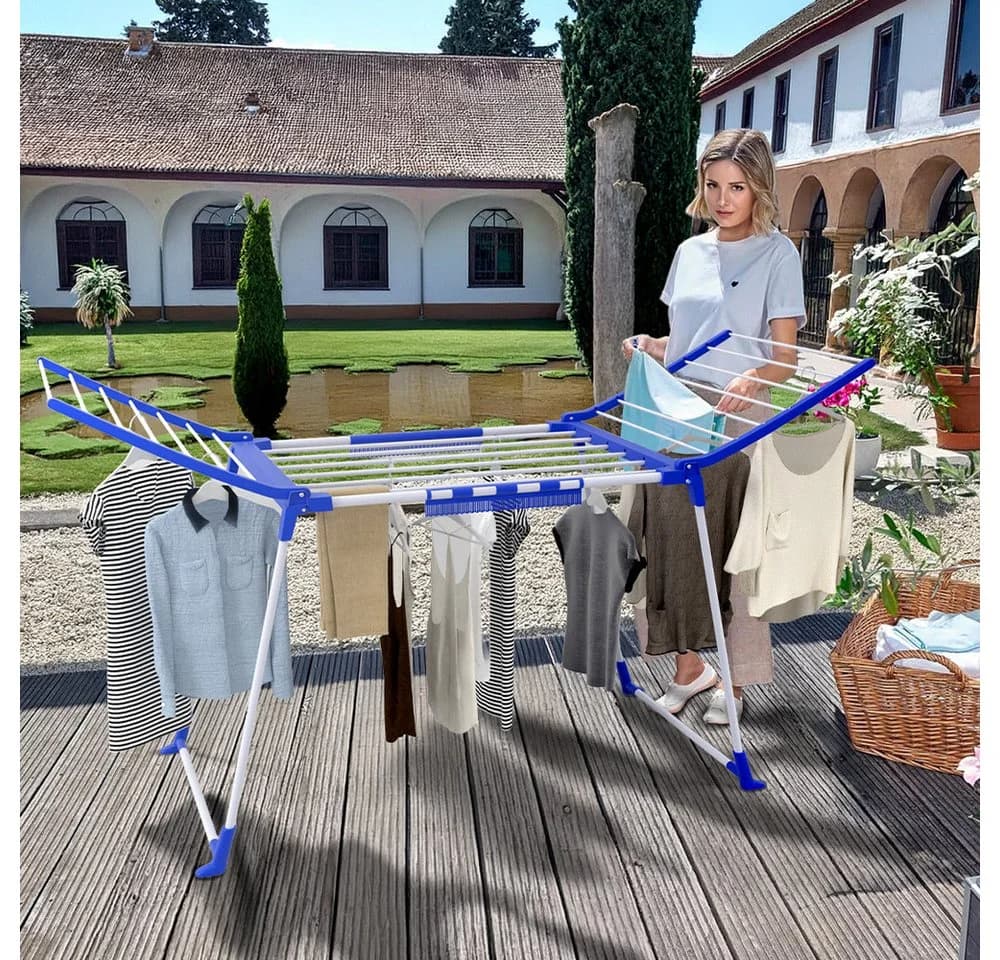 PFCTART Wäscheständer Flügelwäschetrockner 166 cm klappbar Metall Kunststoff - Bild 5