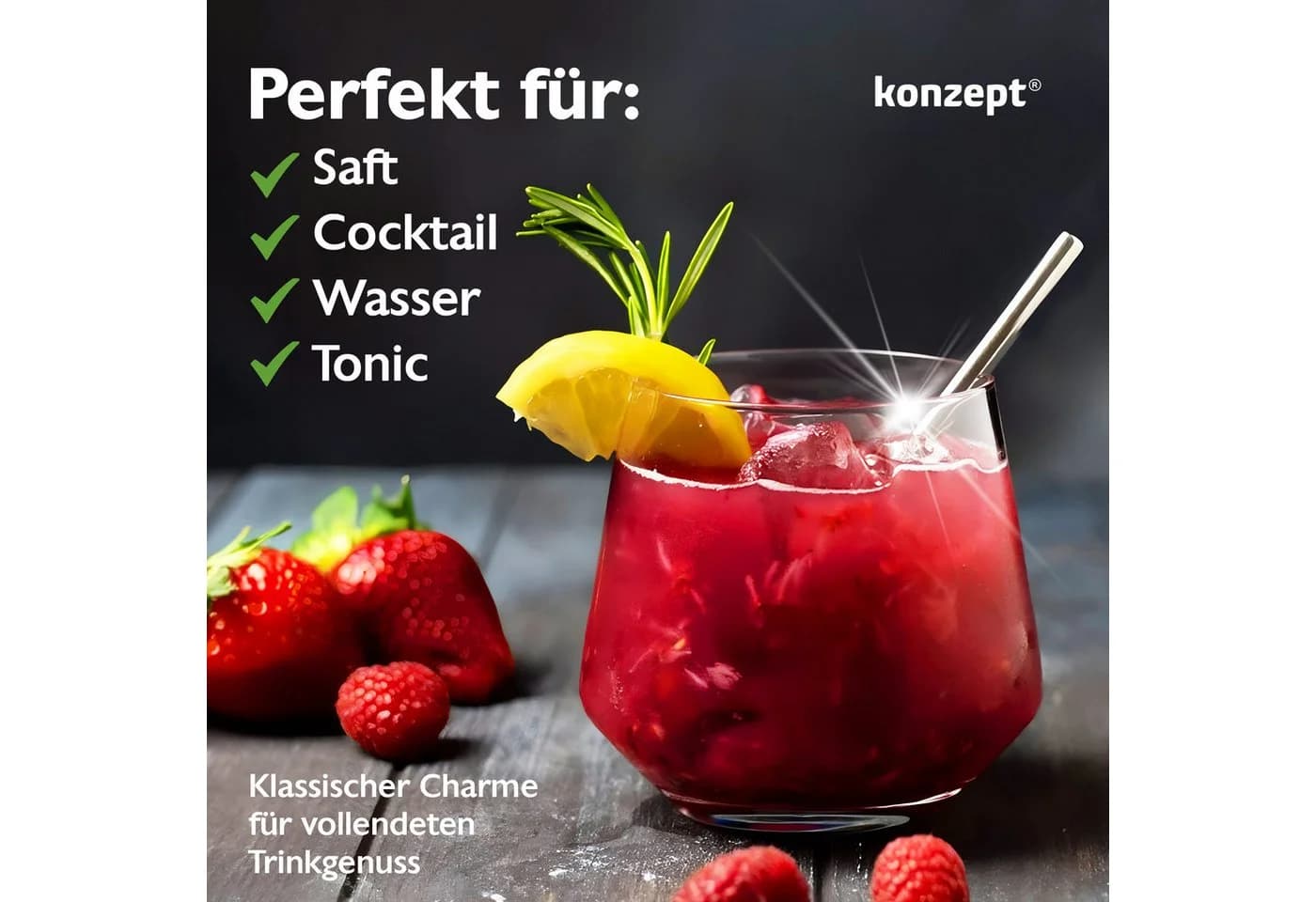 KONZEPT Gläser-Set 12-tlg. Transparent Spülmaschinenfest