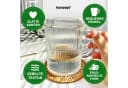KONZEPT Kaffeegläser Set 6-tlg. 350ml Geriffelt mit Henkel Transparent Bild 5