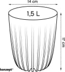 KONZEPT Hoher Blumentopf Weiß mit Drainagesystem für Balkon & Garten Bild 1