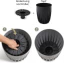 KONZEPT Hoher Blumentopf Weiß mit Drainagesystem für Balkon & Garten Bild 3