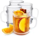 KONZEPT Kaffeeglas-Set 350ml mit Henkel Geriffelt Transparent Bild 2