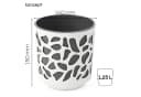 KONZEPT Blumentopf 3er Set klein Ø 14cm Anthrazit-creme Kunststoff Bild 4