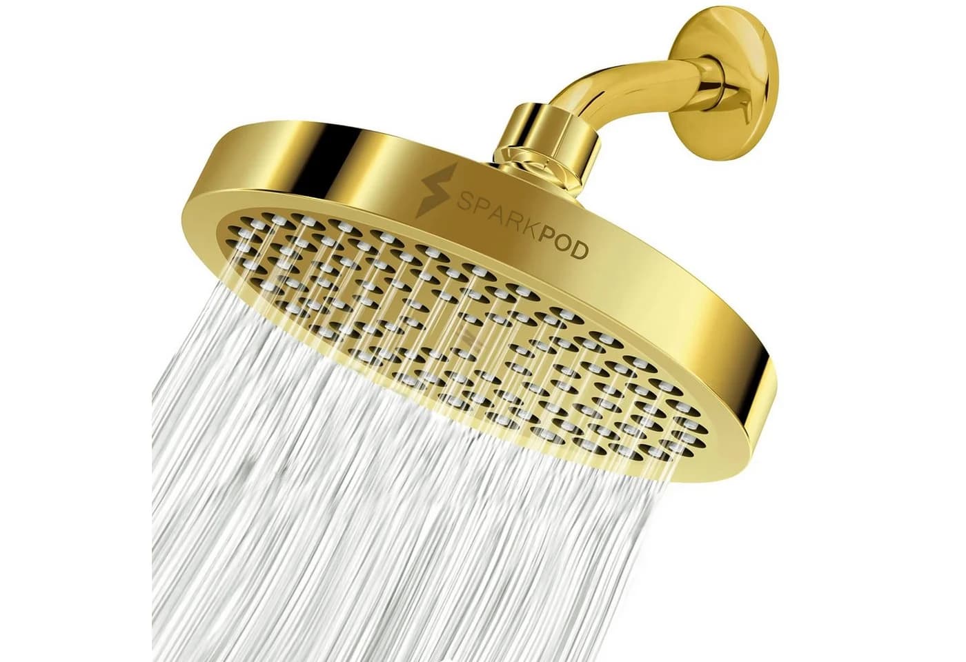 sparkpod Regenduschkopf Luxus XL Hochdruck Gold Anti-Kalk Düsen - Bild 2