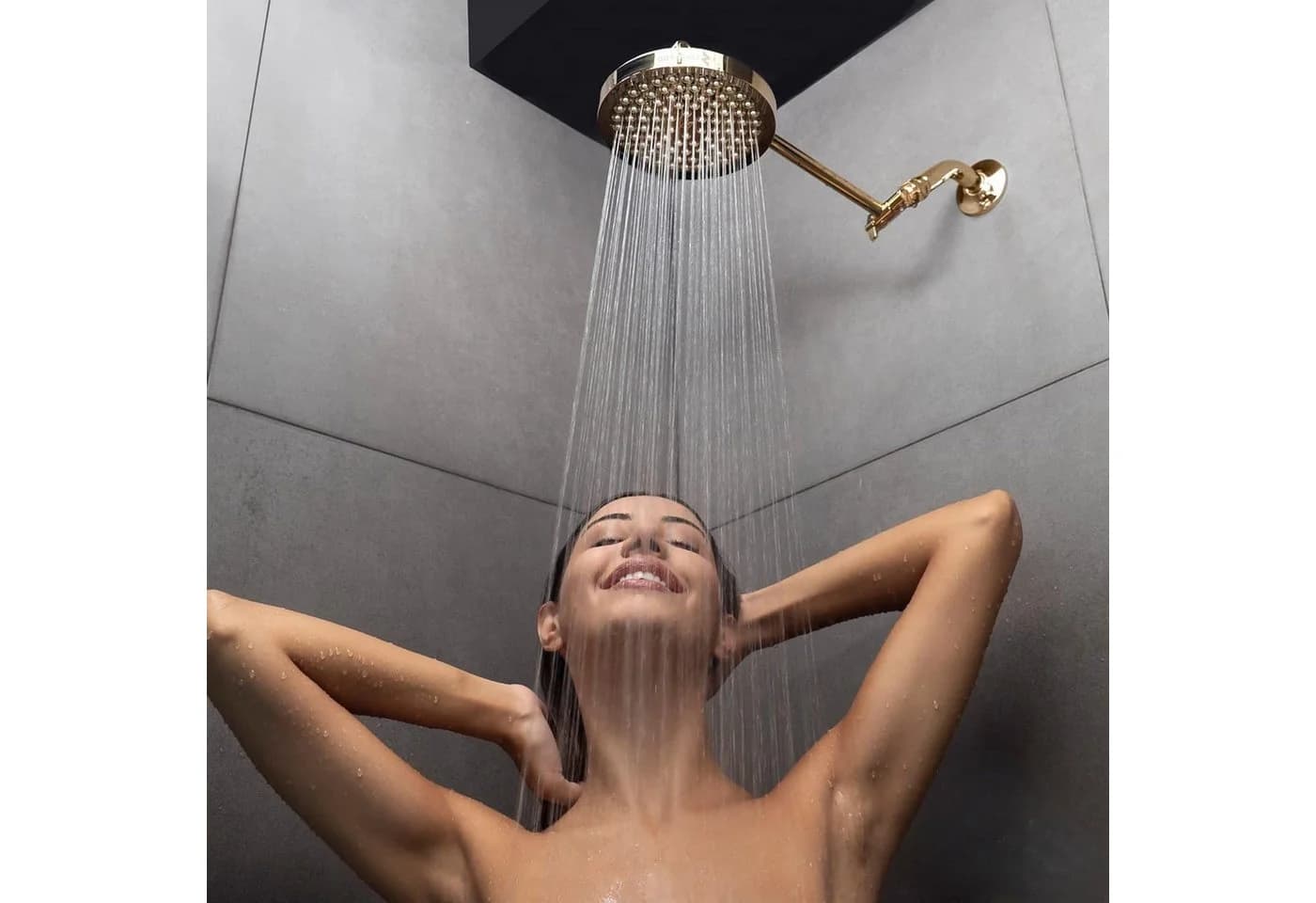 sparkpod Regenduschkopf Luxus XL Hochdruck Gold Anti-Kalk Düsen - Bild 3