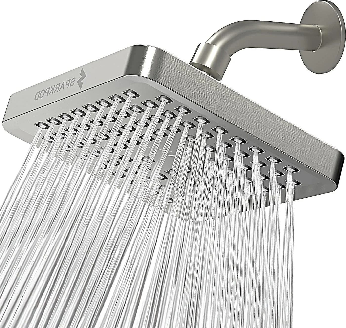 SparkPod Regenduschkopf XXL Hochdruck Gebürstetes Nickel 90 Silikondüsen - Bild 2