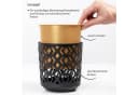 KONZEPT Blumentopf Set Ø 14cm Gold-Schwarz Kunststoff Bild 5