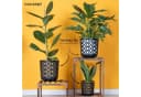 KONZEPT Blumentopf Übertopf Set Gold-Schwarz für Zimmerpflanzen Bild 1