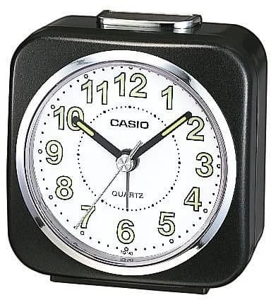 CASIO Quarzwecker TQ-143S-1EF Schwarz mit Beleuchtung