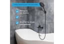 sparkpod Handbrause XXL Regendusche Hochdruck Schwarz Matt Bild 1