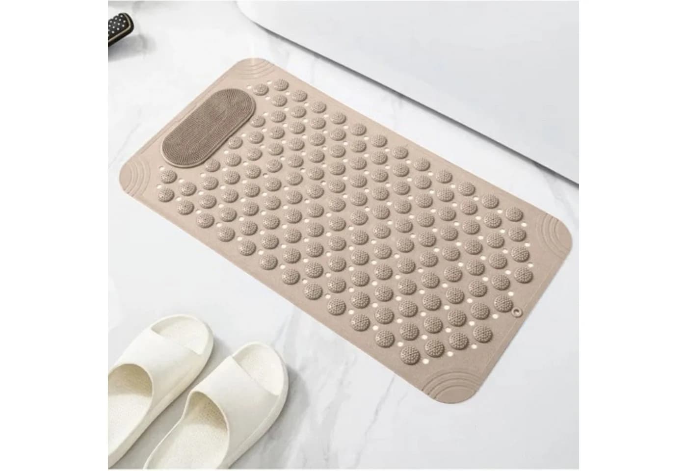 Ruhhy Badematte Rutschfest Beige Massage-Noppen - Bild 3