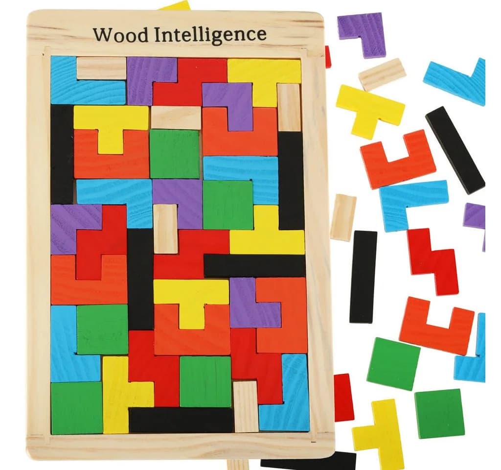 LA CUTE Puzzle Holz Ordnen Puzzle – 40 Teile Bunt Lernspiel - Bild 2
