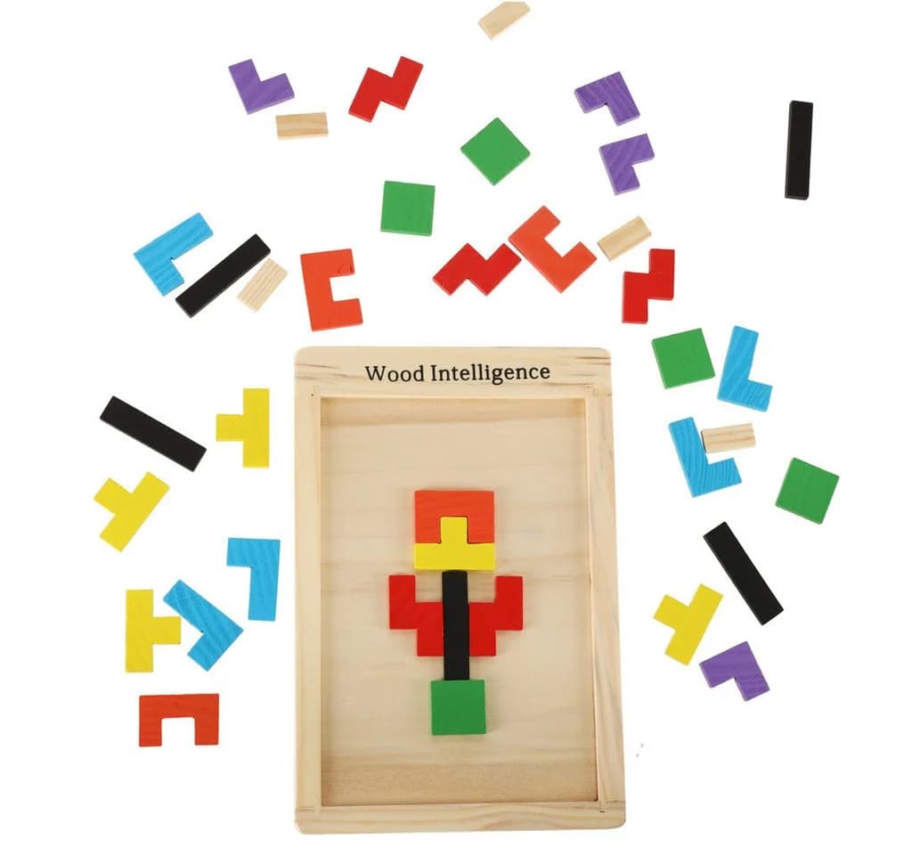 LA CUTE Puzzle Holz Ordnen Puzzle – 40 Teile Bunt Lernspiel - Bild 3