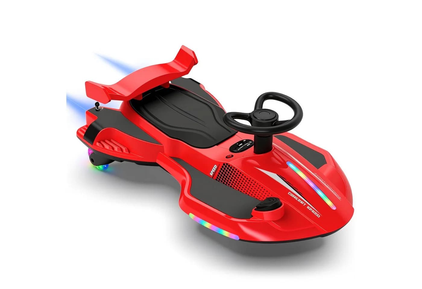 LALAHO Elektro-Kinderauto Elektroroter mit Sprühfunktion Rot & Schwarz - Bild 2