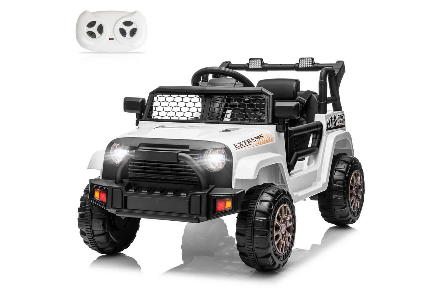 LALAHO Elektro-Kinderauto Aufsitz-Jeep mit Fernbedienung und Licht - Bild 2