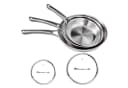 LALAHO Topf-Set Pfannenset 3-teilig 20+24+28 cm aus Edelstahl Bild 2