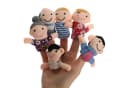 Ikonka Fingerpuppen Familie 6-teiliges Set Flanell Lernspielzeug Bild 5