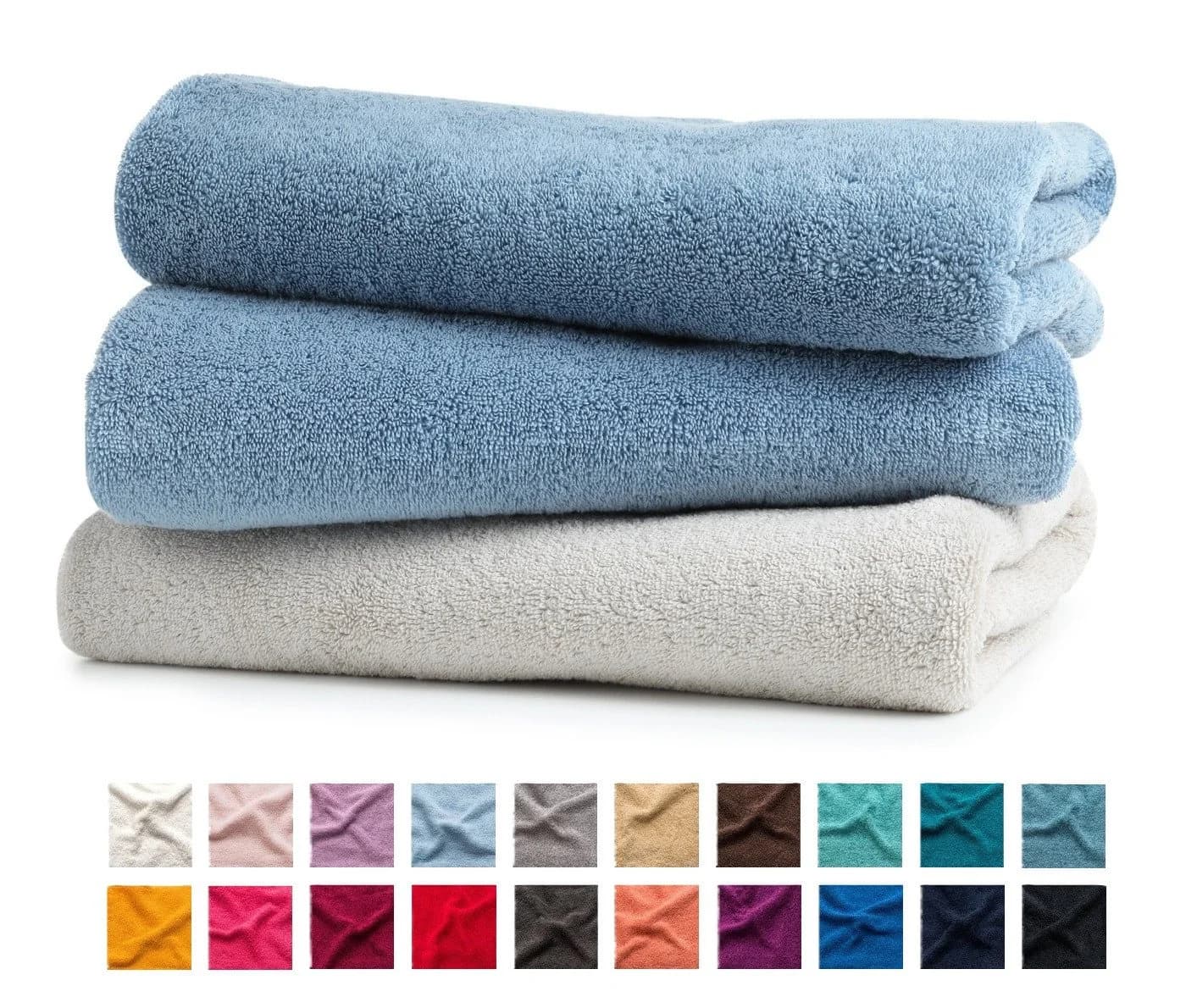 MatratzenL.A.B® Duschtuch 70x140 cm Blau Frottier Serie Rimini - Bild 2